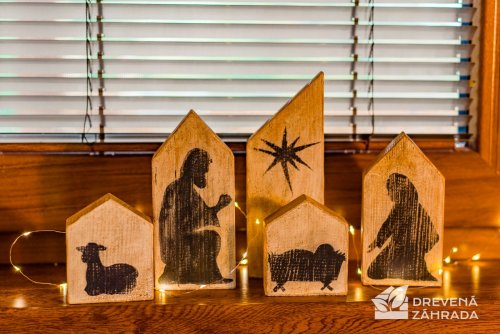 Betlehem- sada vianočných dekorácii z dreva