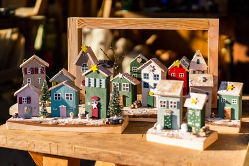 Vianočná dekorácia- dva domčeky